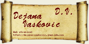 Dejana Vasković vizit kartica